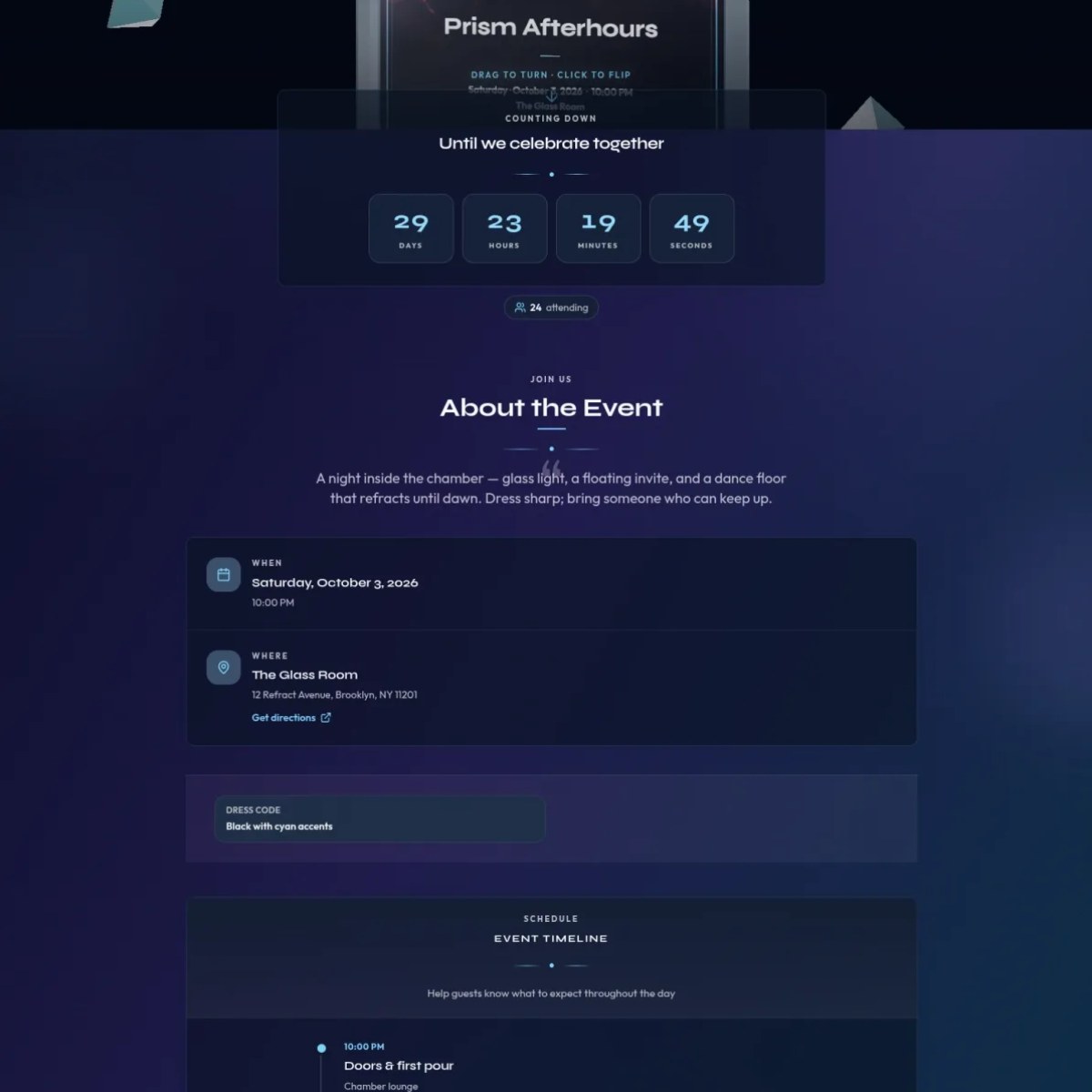 Смелый Вечеринка и праздник Invitation Template