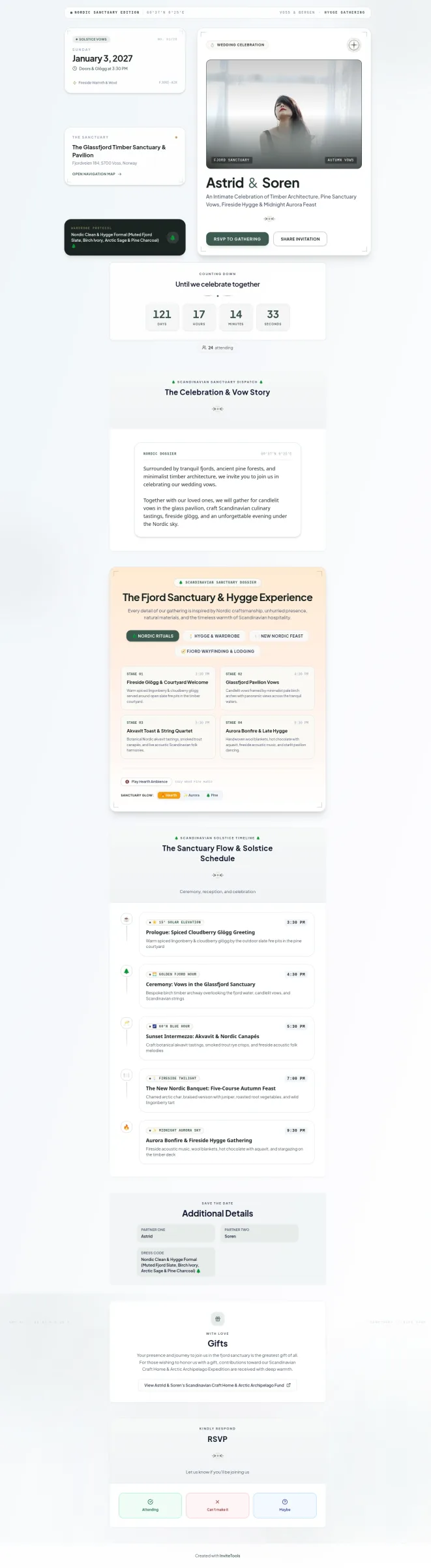 Nordic Line invitation template preview