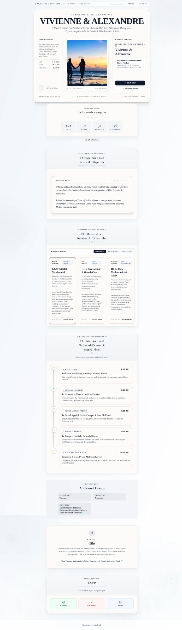 Thin Border invitation template preview